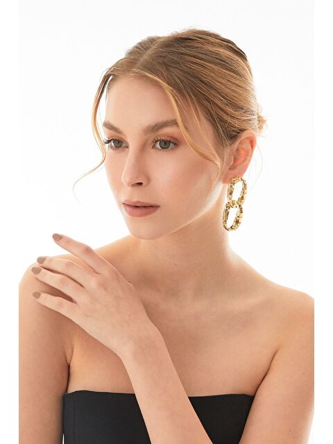 Fullamoda Oval Sallantılı Küpe - S000348055-20076