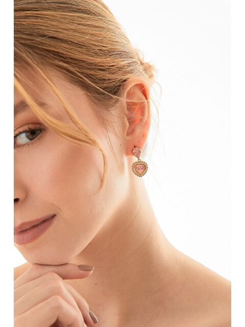 Fullamoda Taşlı Kalp Küpe - S000348056-20024