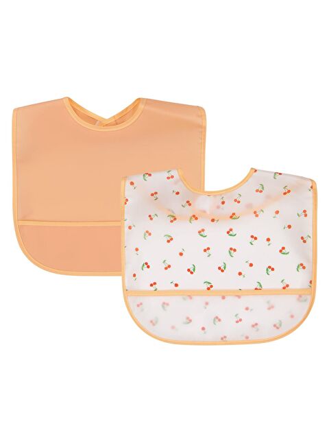 Civil Baby Kiraz Baskılı 2 Li Mama Önlüğü - Ekru Standart - S000504457-5409