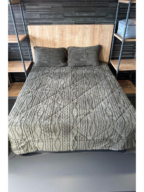 Çeyiz Diyarı Ivy Çift Kişilik 220x240 cm Yatak Örtüsü Yeşil - S000496516-18194
