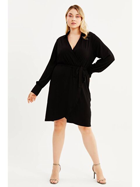 Mylinemoda Penye Anvelop Kuşaklı Elbise - S000239312-19351