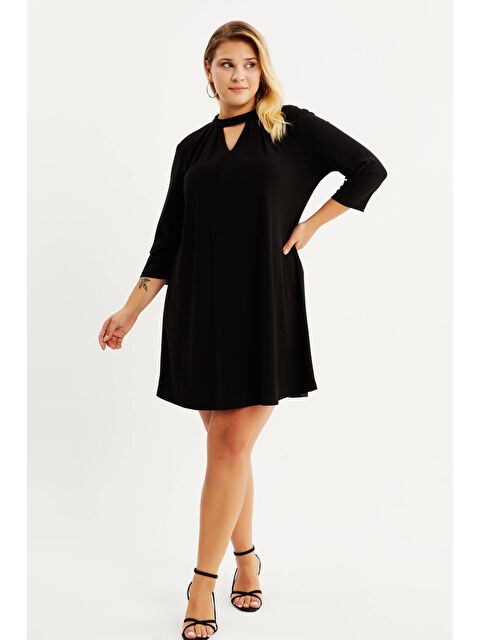 Mylinemoda Yaka Detaylı Örme Elbise - S000239247-19351