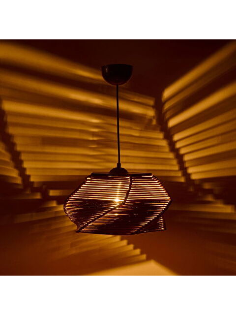 Safir Light Grata Tekli Avize - Eskitme - 18x18x36 cm - S000400295-19413