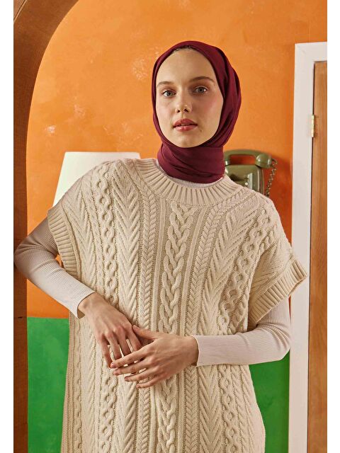 Fresh Scarfs Pamuk Crash Şal Bordo - S000420477-19951