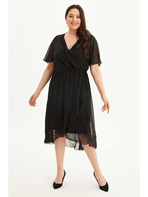 Mylinemoda Astarlı Anvelop Şifon Elbise - S000239396-19351