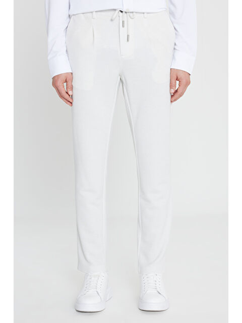 Altınyıldız Classics Erkek Taş 360 Her Yöne Esneyen Slim Fit Dar Kesim Beli Bağlamalı Armürlü Casual Pantolon