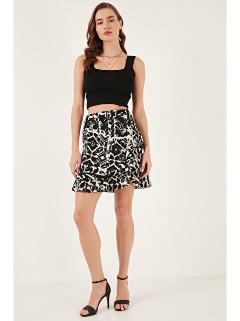 Lela Desenli Fırfırlı Mini Etek 5865727 - S000145681-19351