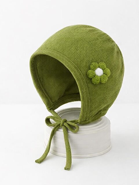 Civil Baby Papatya Oyuncaklı Bebe Şapka Bere ve Setler - Yeşil Standart - S000503464-18194