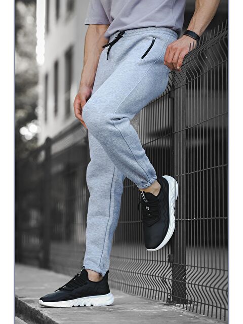 Oksit Vitaliy Pamuklu Kalın Üç İplik Şardonlu Fermuar Detaylı Basic Jogger Eşofman Altı - S000124660-20600