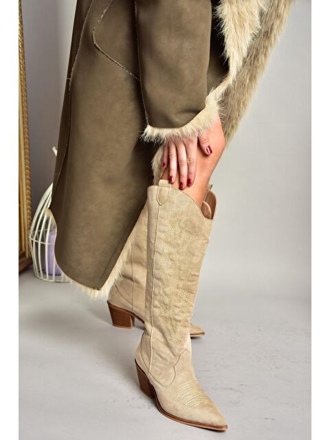 Fox Shoes T2677652 Bej Kadın Çizme - S000298390-19928