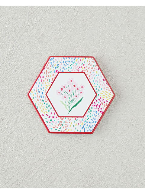 English Home Blossom Frame Seramik Bardak Altlığı 11 cm Renkli - S000531876-37243