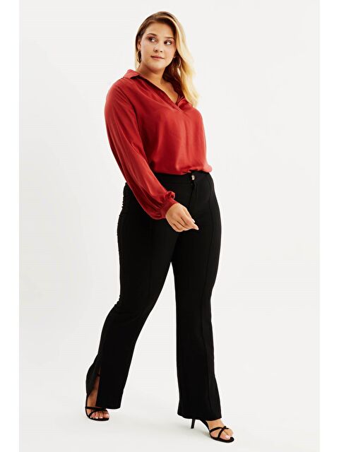 Mylinemoda Yırtmaçlı Straight Fit Pantolon - S000242316-19351