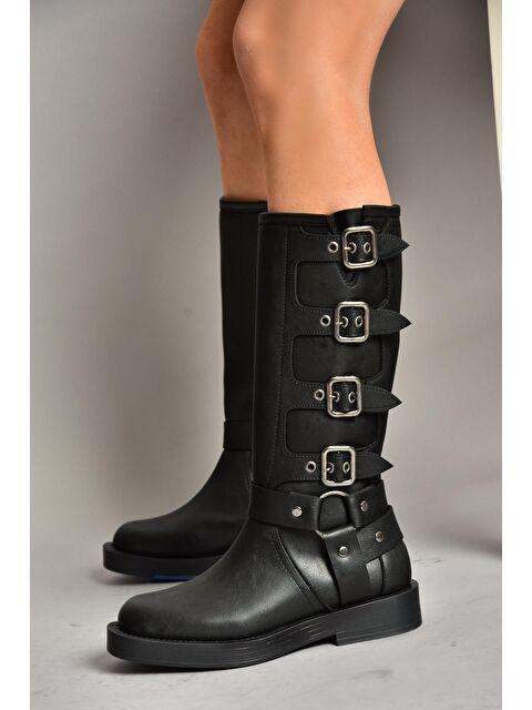 Fox Shoes T9735702 Siyah Kadın Çizme - S000298387-19351