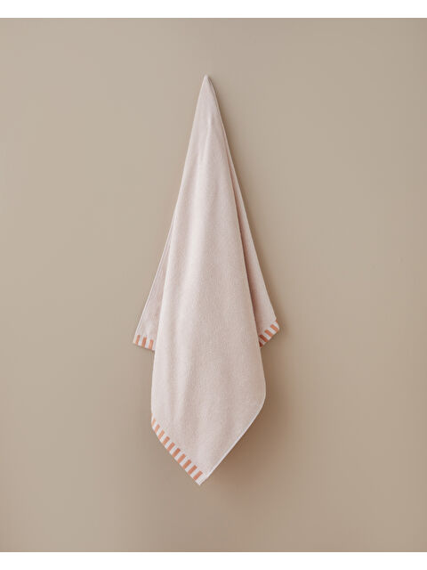English Home Stripe Edge Pamuk Banyo Havlusu 70x140 cm Pudra - S000531888-7152