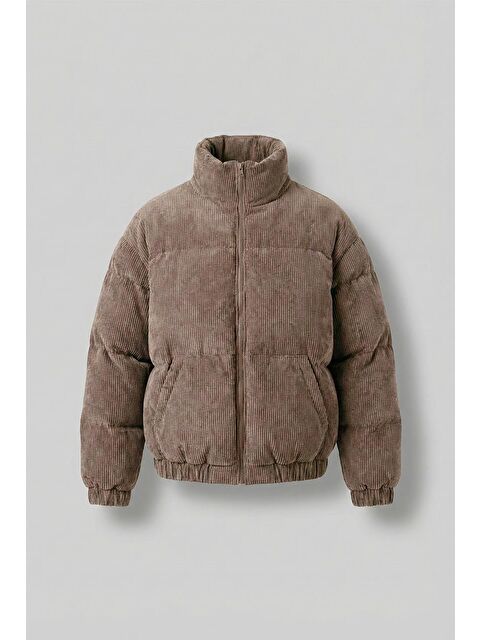 Abluka Online Erkek Dolgulu Fitilli Kadife Mont Açık Kahve - S000497630-17365