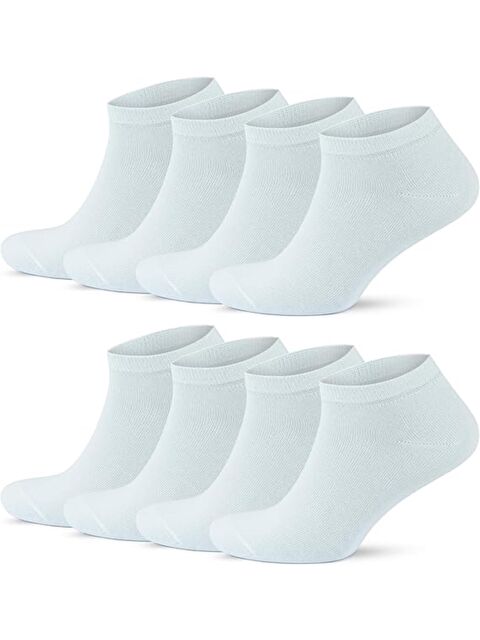Ozzy Socks 8 Çift  Ekonomik  Pamuklu Beyaz Kadın Patik