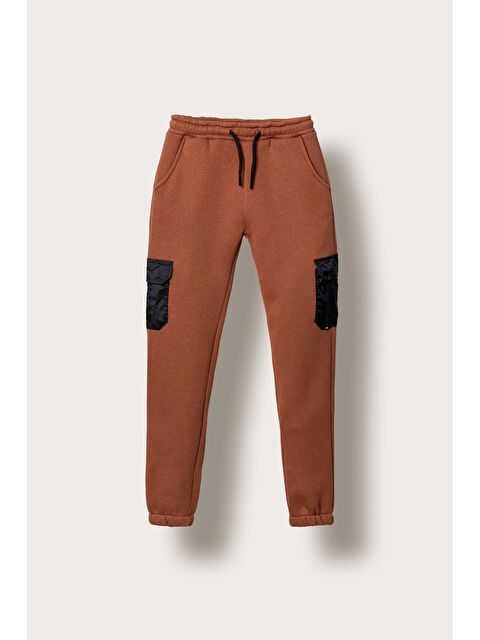 Mışıl Kids 3 İp İki Diz Mikro Kargo Cepli Sağ Cep Fermuarlı Erkek Çocuk Eşofman Altı - S000486495-4557