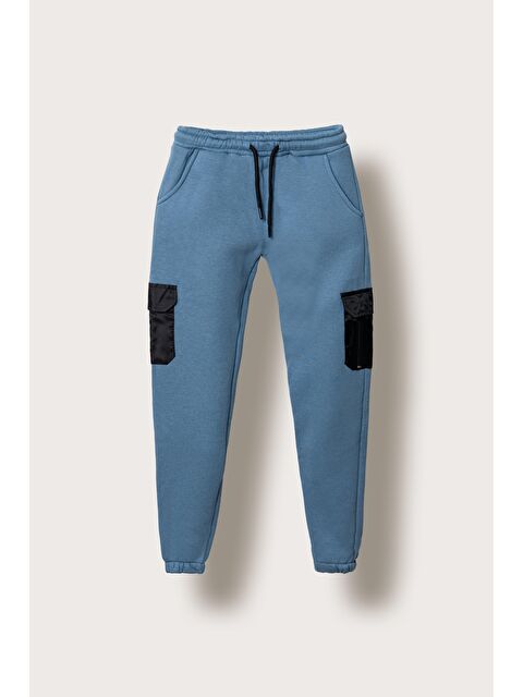 Mışıl Kids 3 İp İki Diz Mikro Kargo Cepli Sağ Cep Fermuarlı Erkek Çocuk Eşofman Altı - S000486495-17234