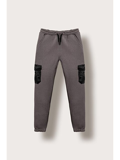 Mışıl Kids 3 İp İki Diz Mikro Kargo Cepli Sağ Cep Fermuarlı Erkek Çocuk Eşofman Altı - S000486495-20600