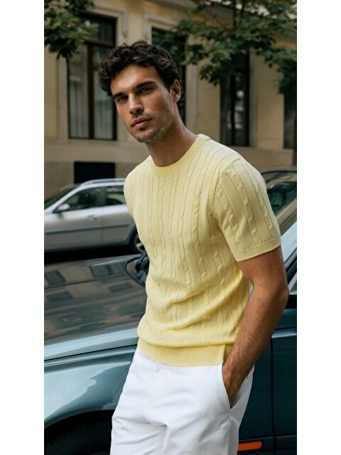 Jane's Erkek Bisiklet Yaka Triko Tişört