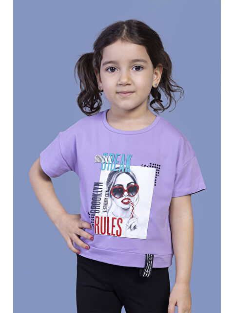 Toontoykids Kız Çocuk Dijital Baskılı Tişört