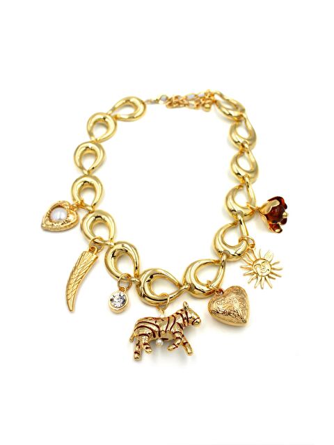 New Obsessions Zebra Uçlu Kalın Zincir Kolye - S000508715-20076