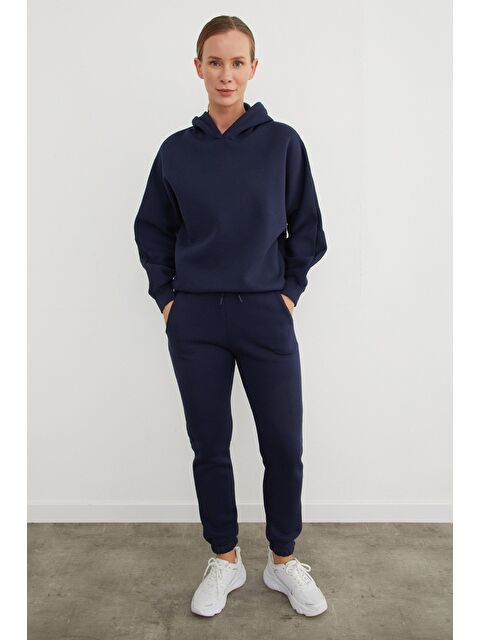 Fullamoda 3 İplik Basic Kapüşonlu Jogger Eşofman Takımı - S000439971-21164