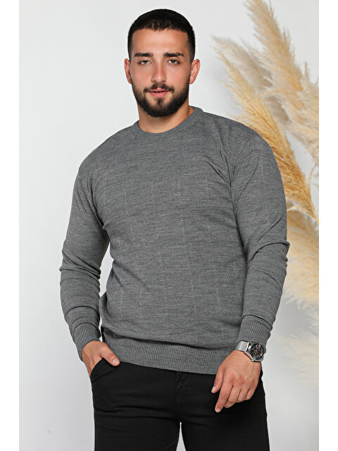 Mishar İtalia Erkek Bisiklet Yaka Desenli Triko Kazak - S000300711-29666