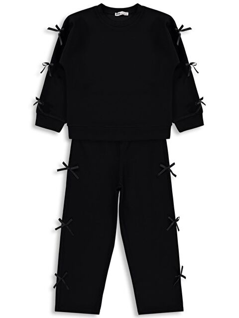 Civil Girls Fiyonklu 6-9 Yaş Eşofman Takımı - Siyah 9-10 Yaş - S000526788-19351