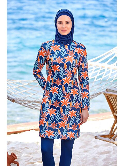 Fullamoda Desenli 5 Li Tesettür Mayo - S000385485-23173