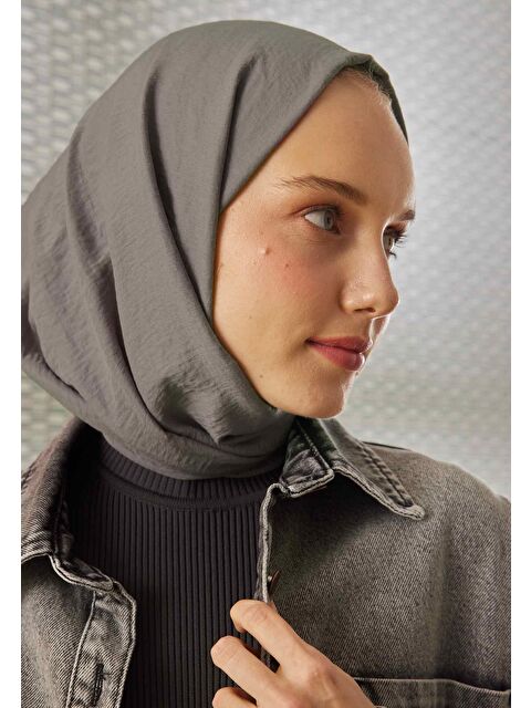 Fresh Scarfs Pamuk Crash Şal Koyu Grı - S000420477-20600