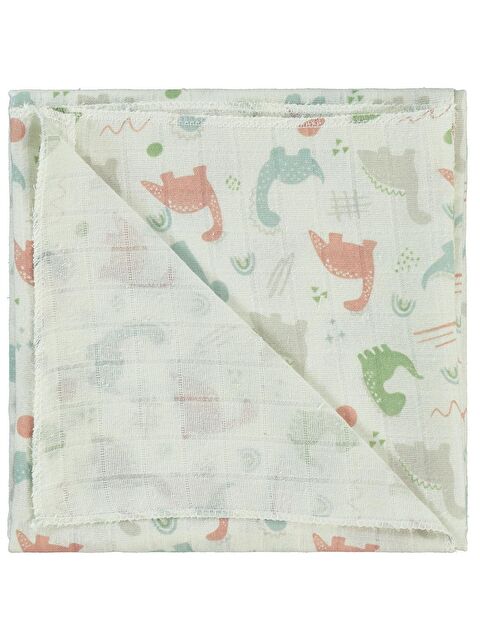 Civil Baby Dinozor 75x75 cm Battaniye - Ekru Standart - S000494940-19965