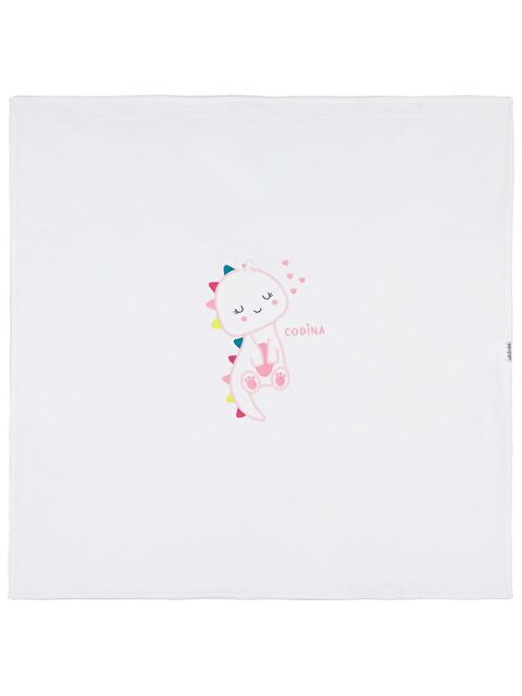 Minidamla Zürafa Nakış Battaniye - Ekru Standart - S000494945-19965