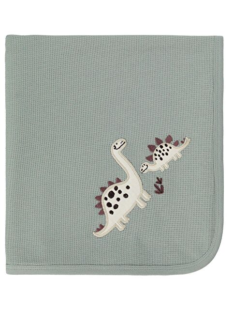Civil Baby Dinozor Nakışlı Battaniye - Yeşil Standart - S000494946-14939