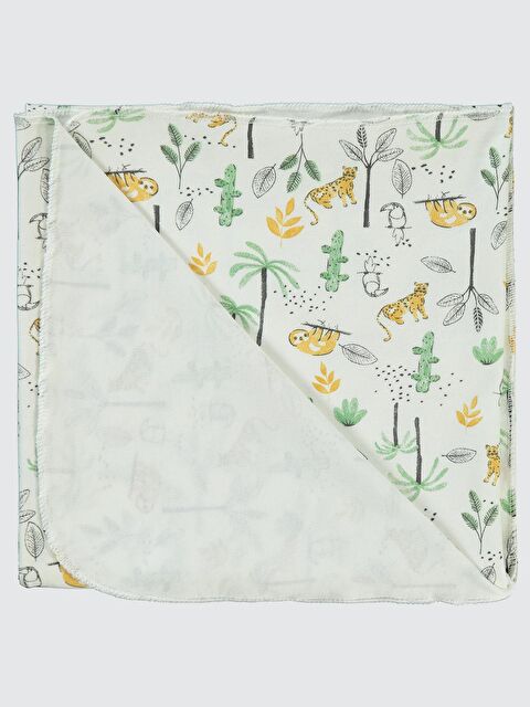 Civil Baby Hayvan Ağaç Baskılı 80*90 Battaniye - Ekru Standart - S000494949-19965