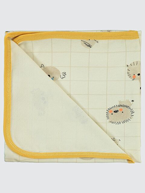 Civil Baby Fun Animals Baskılı Battaniye - Hardal Standart - S000494952-20074