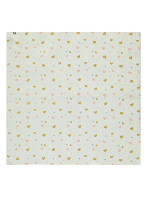 Civil Baby Renkli Kalp 75x75 cm Battaniye - Ekru Standart - S000494953-19965