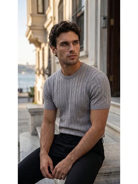 Jane's Erkek Bisiklet Yaka Triko Tişört