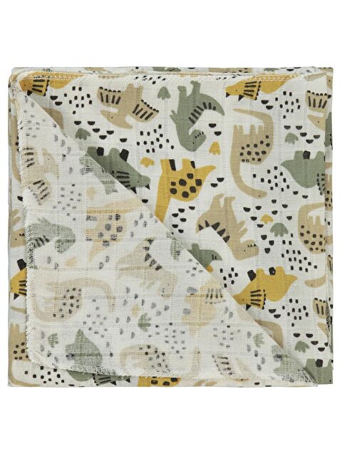 Civil Baby Dinozor Empirme 75X75Cm Battaniye - Ekru Standart - S000494955-19965