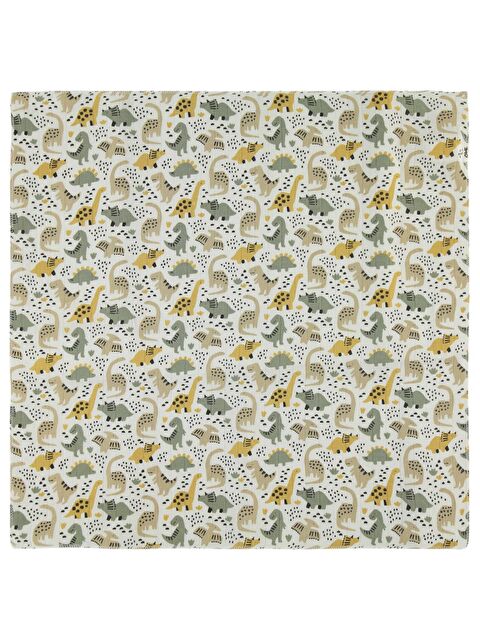 Civil Baby Dinozor 75x75 cm Battaniye - Ekru Standart - S000494955-19965