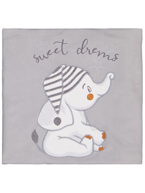 Minidamla Filli Nakış Battaniye - Gri Standart - S000494957-20600