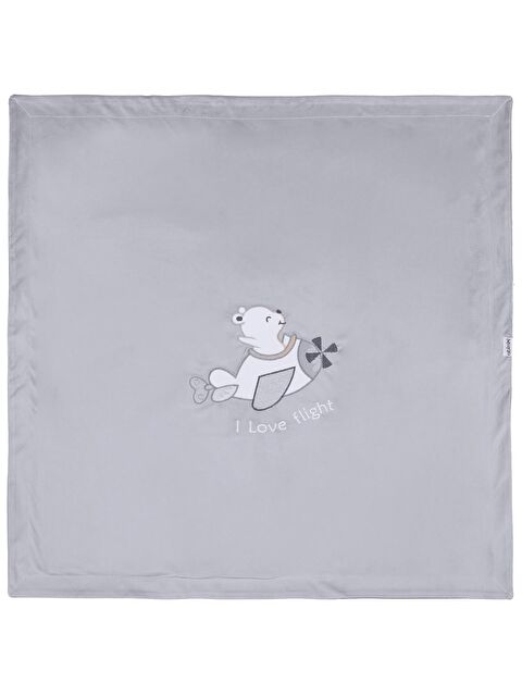 Minidamla Velboa Uçaklı Erkek Battaniye - Gri Standart - S000494948-20600