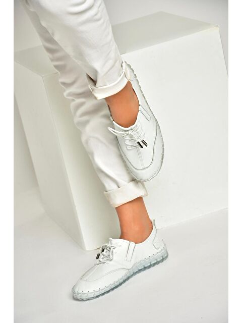 Fox Shoes Beyaz Kadın Casual Ayakkabı U5551305 - S000369371-20063