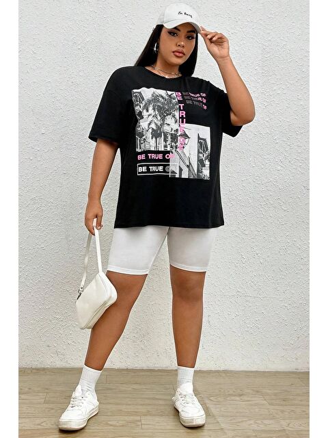 uyguntarz Unisex Be True Of Baskılı Tasarım Tshirt - S000241344-19351