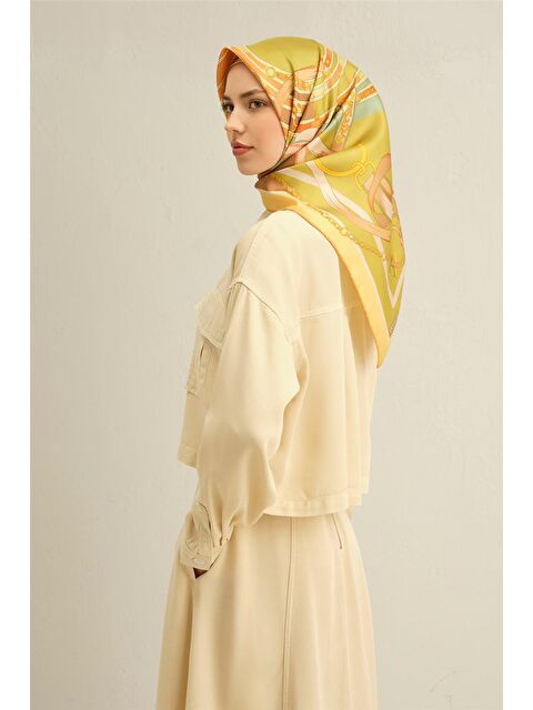ARMİNE Klasik Desenli Saf İpek Sura Eşarp 9315 57 - S000500492-18194