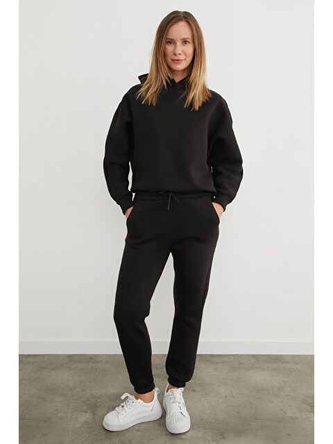 Fullamoda 3 İplik Basic Kapüşonlu Jogger Eşofman Takımı - S000439971-19351