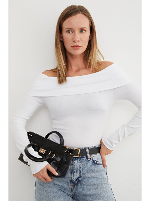 Fullamoda Basic Madonna Yaka Modal Bluz - S000439977-20063