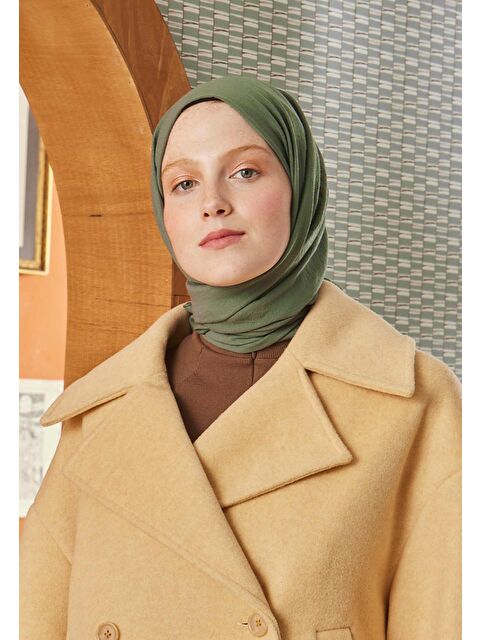 Fresh Scarfs Pamuk Crash Şal Orman Yeşili - S000420477-20662
