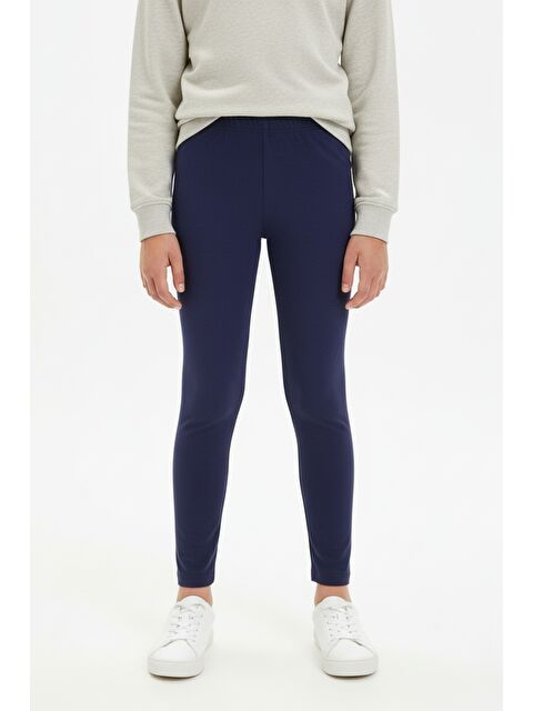 Toontoykids Kız Çocuk Beli Lastikli  Dar Parça Tayt 21141