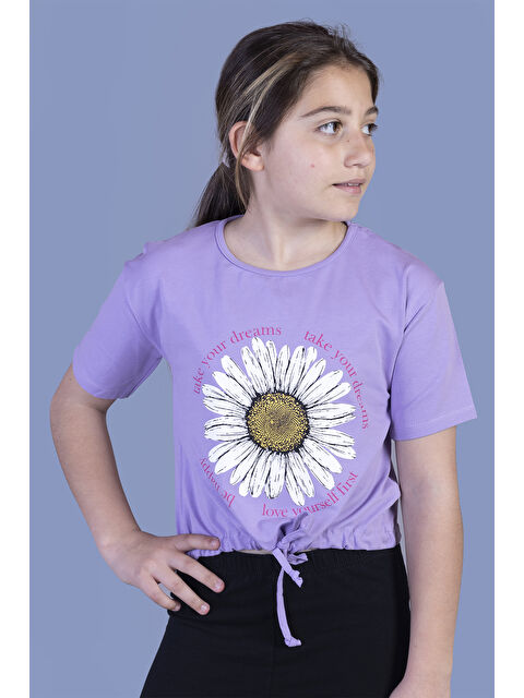 Toontoykids Kız Çocuk Papatya Desenli Tişört